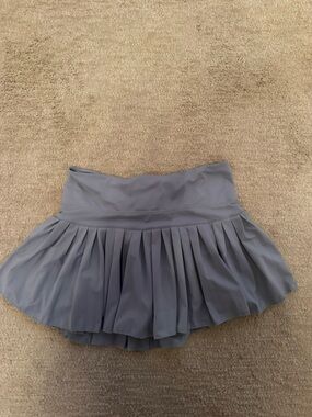 Goldhinge Blue Pleated Mini Skirt